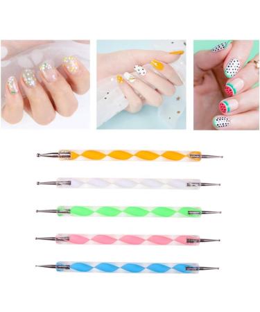 5PCS Nail Dotting Pen Set for Marbleizing, Painting, and Manicure - Multi-Colored - Buy Online on GoSupps.com