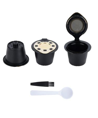 Capsules de caf r utilisables en plastique et en acier inoxydable avec fonction mousse taille universelle dor argent Applicable NESCAF (Ou)