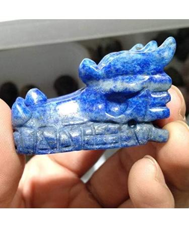 Natural Crystal Rough 1 Piece Natural Lapis Lazuli Hand Carved Dragon Skull Crystal Stones - Buy Online on GoSupps.com
