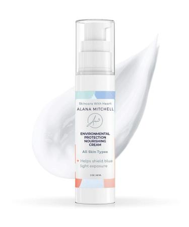 Alana Mitchell Blue Light Protection Face Moisturizer Face Cream to Shield from Harmful Blue Light Damage Facial Moisturizer Cream w/Jojoba Oil & Aloe Vera Facial Skin Care Products (2 oz)