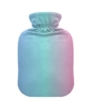 Heat bottle with color gradient blue / pink with cover heat bottles for pain relief hot water bag hot pack for painful muscle injuries 2 L