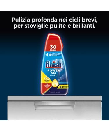 Buy Finish Powergel Dishwasher Liquid - Multicolor Fat-Solving Lemon Gel 4.2L (7 Units) - International Shipping - Buy Online on GoSupps.com