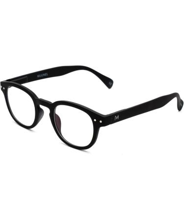 MUUNEL Non-Prescription Glasses for Men - Essilor Anti-Reflective Coating Anton Ultimate | Optimal Visual Clarity Black Frame - Shop Internationally - Buy Online on GoSupps.com