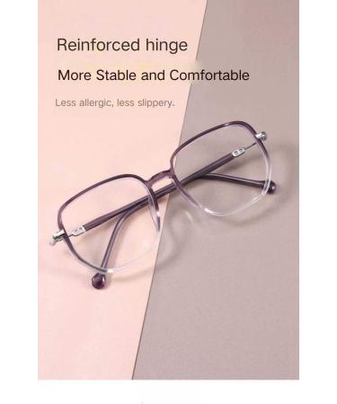 Frequently K Reading Glasses Dual Focus Reading Glasse Women's Portable Fashion Anti-Blue Light Reading Glasses +3.00 Dark Brown - Buy Online on GoSupps.com