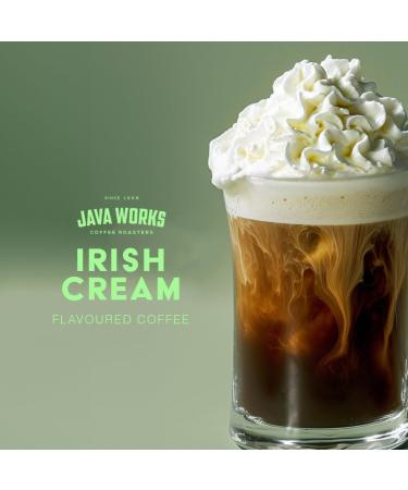 Java Works Coffee - Irish Cream Flavoured Coffee | 340 grams | Medium Roast | Whole Bean Irish Cream 340 g (Pack of 1) - Buy Online on GoSupps.com