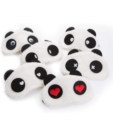 12 Pack Panda Sleep Masks - Soft Eyepatch with Elastic Strap for Relaxing Nap Cover - Buy Online on GoSupps.com