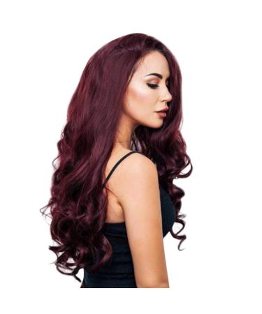 Ansenesna Wig Women Red Curly Long Wigs Ombre Long Hair Wig (Red)
