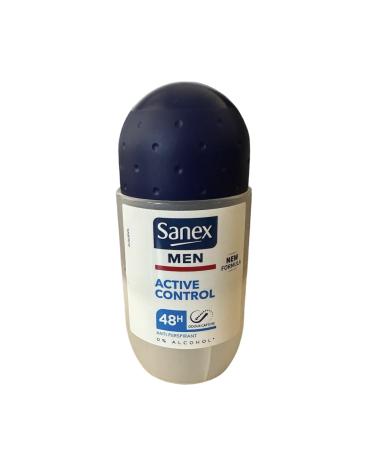 Sanex Men Dermo Antiperspirant Deodorant - Active Control Roll-On (50ml) - Pack of 6