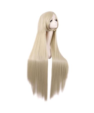 MapofBeauty 40 Inch Gold Long Straight Cosplay Wig for Women | Unique & Stylish Costume Wig - Buy Online on GoSupps.com