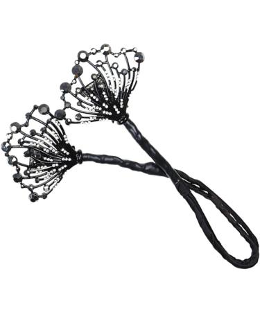 FRCOLOR Black Swan Clip Hair Bun Maker - Bridal Styling Tool for Teens, Fabric Glitter Bun Maker for Deft and Elegant Updos - Buy Online on GoSupps.com