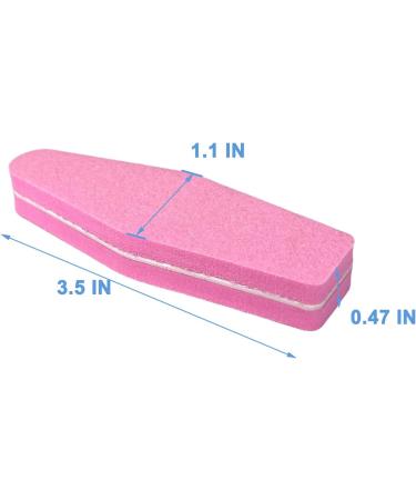 20 Pcs Double Sided Nail Buffers | 100/180 Grit | Portable & Washable | Pink Diamond Buffer Blocks - Buy Online on GoSupps.com