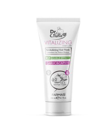 FARMASi Dr. C. Tuna Revitalizing Hair Mask  Repair and Restore Hair with the Deeply Moisturizing  Leave Hair Feeling Soft  Smooth and Strong  Garlic & Capixyl Double Effect  6.7 fl. oz / 200 ml