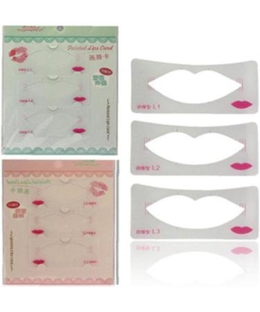 TOSSPER Lip Liner Stencils - 3Pcs Lip Painting Templates for Beginners | Cosmetic Tools for Perfect Lips - Buy Online on GoSupps.com