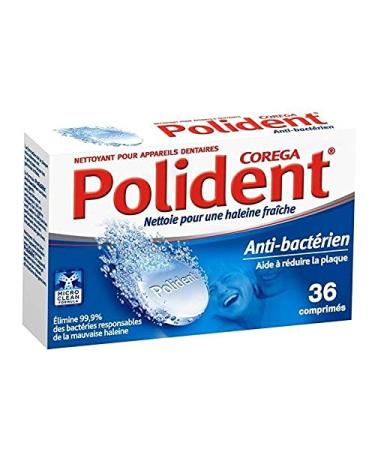 Polident Anti-Bact rien aide R duire la Plaque 36 Comprim s (lot de 3)