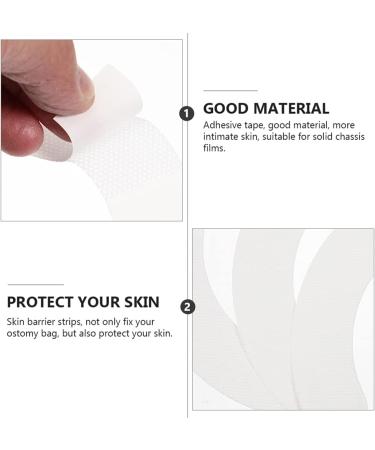 Healifty Curved Stoma Barrier Strips - Elastic Adhesive Tape for Ostomy Care | 40 Pieces Anti-Leak Skin Barrier Fixing Strips - Buy Online on GoSupps.com