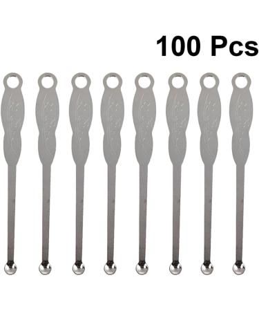 200pcs Stainless Steel Ear Wax Removal Spoon - Portable Ear Pick Scoop - Silver 6*0.6cm - Buy Online on GoSupps.com