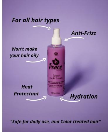 Moisturizing Detangler Spray for Natural Hair Eliminates Frizz Hydrates Dry Hair Provides Extra Shine & Extra Softness All Hair Types 8.5 Fl Oz (Purple) - Buy Online on GoSupps.com