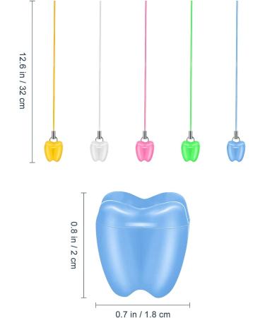 5PCS Milk Teeth Storage Box for Babies - Toddler Teeth Keepsake Case with Necklace - Pink/Yellow/White/Purple/Green - Buy Online on GoSupps.com