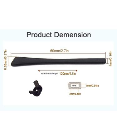 10 Pairs Black Silicone Anti-Slip Eyeglass End Tips - Soft Replacement Sleeve for Thin Wire Sunglasses Legs - Buy Online on GoSupps.com