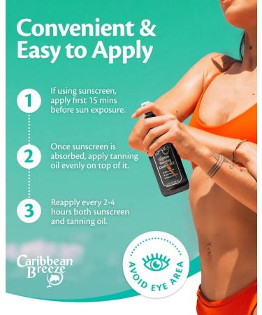 Caribbean Breeze Ultimate Carrot Tanning Oil Spray with Coconut Oil & Aloe Extracts - 8.5 oz - Buy Online on GoSupps.com