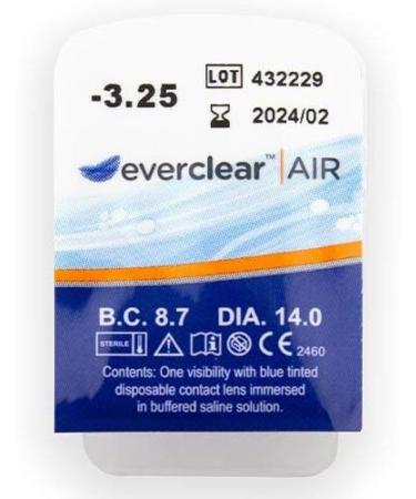 EverClear Air Monthly Lenses - Soft Silicone Hydrogel 3 Pack BC 8.7 DIA 14.0 -5.25 Dioptria | International Shipping - Buy Online on GoSupps.com