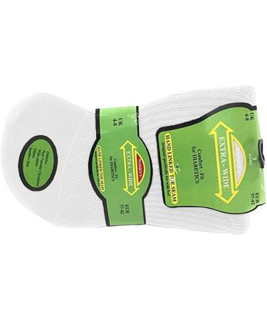 Universal Textiles Women's Extra Wide Diabetic Socks (3 Pairs) - Pink/Blue - Size US 6-10 - Buy Online on GoSupps.com