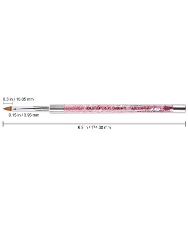 PANA 3D Kolinsky Nail Art Brush- Pink Glitter Handle Size 4 - Professional Acrylic Sculpture Brush for Manicures & Pedicures - Buy Online on GoSupps.com