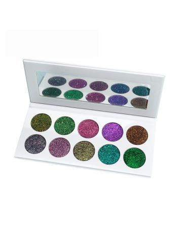 YNZON Chameleon Eyeshadow 10 Color Palette Intense Color Shifting Eye Shadows Eye Makeup with Highly Pigmented Metallic Shimmer Multi-Reflective Finishes Long-Lasting Glitter