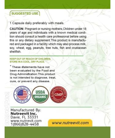 NutreeVit Ginkgo Biloba Herbal Supplement Capsules (240 Count) 1 Count (Pack of 1) - Buy Online on GoSupps.com