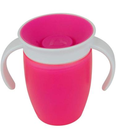 Munchkin Miracle 360 Sippy Cup Trainer - BPA Free Toddler Cup with Handles | Non Spill & Leakproof Baby Cup for Weaning | Dishwasher Safe - 6+ Months, 7oz - Pink - Buy Online on GoSupps.com