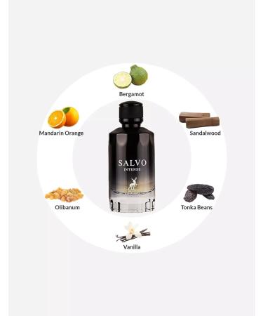Maison Alhambra Salvo Intense for Men - 3.4 oz EDP Spray Fresh 3.4 Fl Oz (Pack of 1) - Buy Online on GoSupps.com