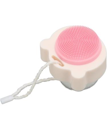 Face Scrubber Manual Silicone Facial Cleansing Brush for Daily Use (White Handle with Pink Silicone) - Buy Online on GoSupps.com