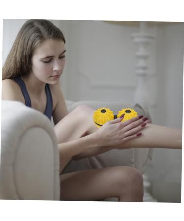 TOVINANNA Pressure Release Toy 1pc Decompression Massage Ball for Stress Relief | 7.36x3.56cm Yellow - Buy Online on GoSupps.com