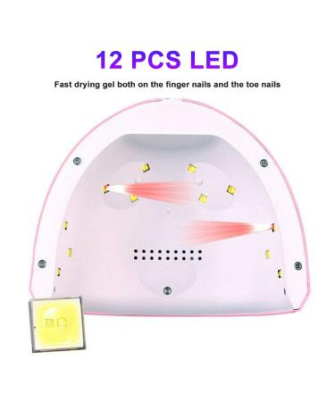 UV LED Nail Lamp - 36W Portable USB Nail Dryer for Gel Nails | 30/60/90s Timer & LCD Display - Perfect for Home & Salon Manicure/Pedicure (Pink) - Buy Online on GoSupps.com