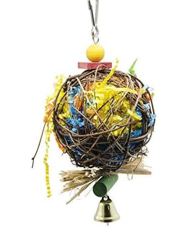 EBaokuup Bird Chewing Toys - 2 Pack Foraging Shredder Toy for Parrot Cage - Ideal for Cockatiel, Conure, African Grey - Multi-colored - Buy Online on GoSupps.com