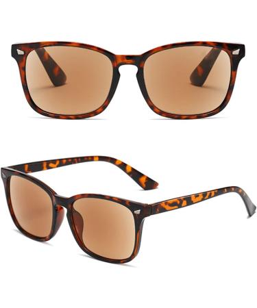 Koosufa Fashion Sunglasses & Reading Glasses for Men - UV Protection Anti-Blue Light Outdoor Reading - Available in Multiple Strengths (1.0 - 4.0) - Stylish Leopard Brown - Buy Online on GoSupps.com