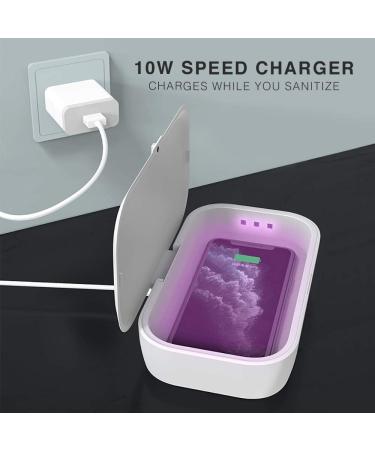 UV Phone Sanitizer and Charger by Johns Avenue - UV Sanitizer with Quick 5 Minute Sanitation Mode Can Also Be Used in Car White Regular Size - Buy Online on GoSupps.com