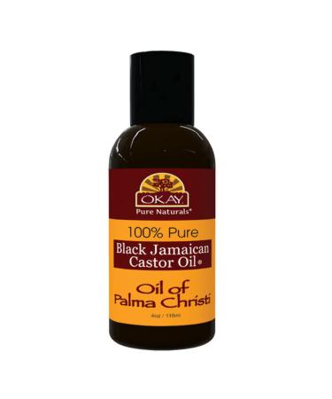 Okay Pure Naturals 100% Pure Black Jamaican Castor Oil 4 oz (118 ml)