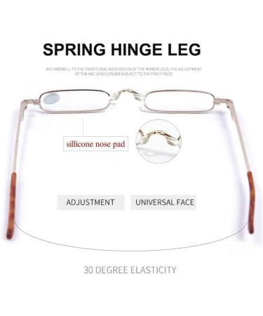 REAVEE 2 Pack Pocket Ultra Slim Reading Glasses +1.25 - Metal Spring Hinge Readers for Men & Women - Small Portable Readers with Pen Clip Case - Includes Pen Case - Buy Online on GoSupps.com