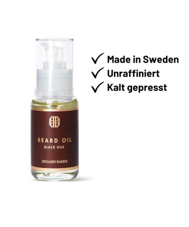 Benjamin Barber Beard Oil - Premium Oud Fragrance for Daily Care | Natural Swedish Ingredients (50ml) - Buy Online on GoSupps.com