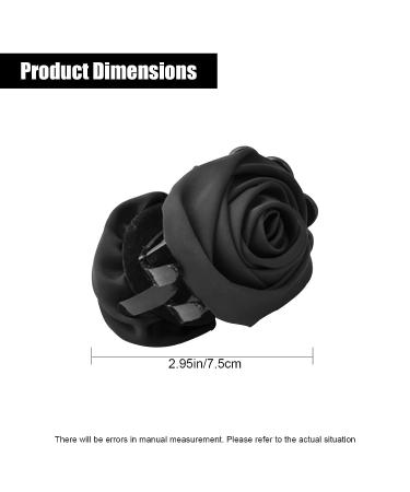 Elegant Rose Hair Clip | Strong Floral Claw for Thick Hair | Hair Accessories for Women & Girls | Black - Buy Online on GoSupps.com