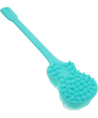 Healeved Guitar Bath Brush Set - Green Handle Silica Gel Back Scrub for Baby Bath - 2pcs 36X8CM - Buy Online on GoSupps.com