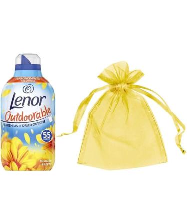 Fairy & Lenor Outdoorable Fabric Conditioner Ultra Concentrated Freshness 55Washes 770ml + Our Gift for You: Organza Bag Size: 9x7x0.1cm - Choose 1 Fragrance (Summer Breeze Scent)