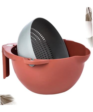Ciieeo Storage Baskets Filter Vegetable Cleaning Bowl Vegetable Storage Basket Container Fruit Food 28 12.3CM Red - Buy Online on GoSupps.com