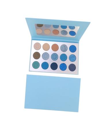 DRESSOOS Makeup Palette 15 Woman Eyeshadow Compact Eyeshadow Palette Colorful Eyeshadow Powder Four Seasons Makeup Miss 1 count (Pack of 1) Blue