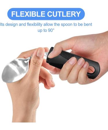 Divono Flexible Spoon & Fork Set - Ideal Aids for Parkinson's Arthritis Elderly & Disabled - Enhance Independence in Self-Nutrition - Buy Online on GoSupps.com