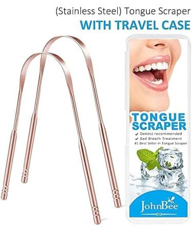 High-Quality Copper Tongue Scraper 2-Pack - Reduces Bad Breath & Promotes Oral Health - Buy Online on GoSupps.com