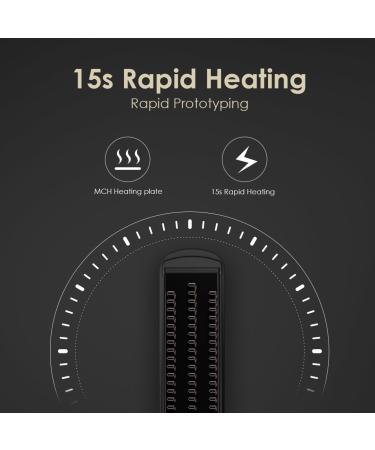 3 IN 1 Heated Styling Tool - Straightening Brush Crimper & Flat Iron for Smooth Anti-Frizz Hair | Electric Hot Styling Brush (Black) - International Shipping Available - Buy Online on GoSupps.com