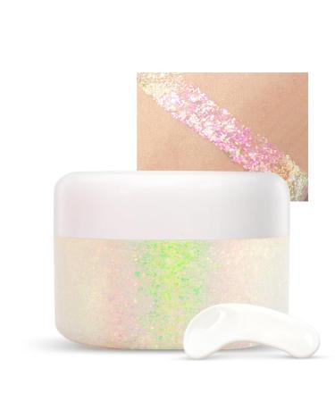 Glitter Gel 50ML Holographic Glitter Makeup Eye Shadow Face Hair Body Nail Eyeshadow Cosmetic Sequin Gel Long Lasting and Waterproof High Gloss Sequins Gel Type 2