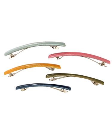 Lurrose 5pcs French Hair Pins - Tortoise Shell Hair Clips with Automatic Closure for Women & Girls - Fashionable & Trendy Accessories - Buy Online on GoSupps.com